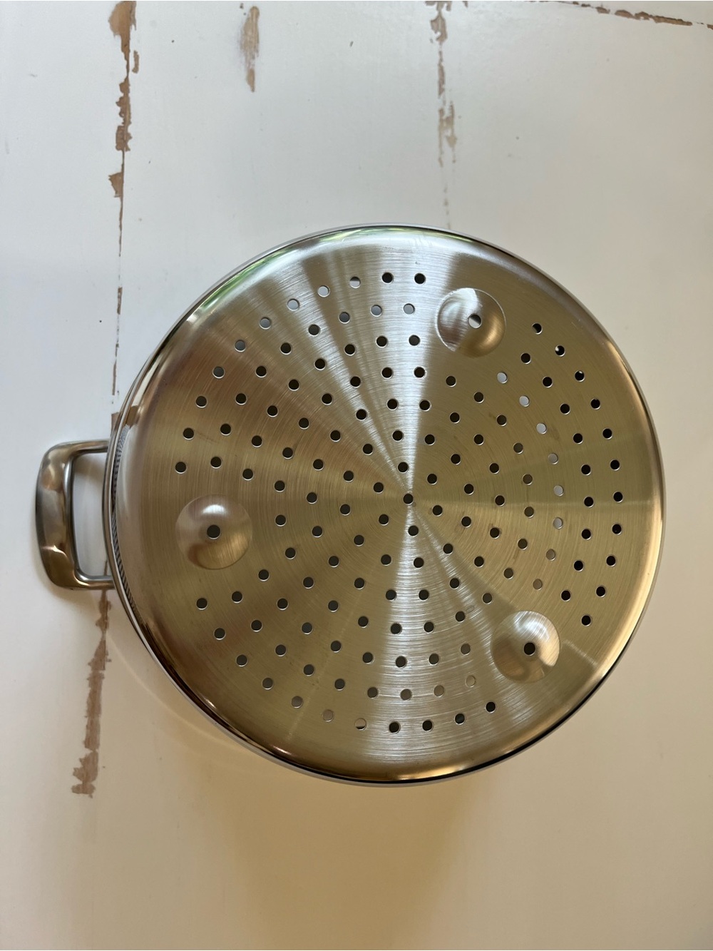 Brand New- Never Used Stainless Steel Perforated Steamer/Colander Insert - Picture 2 of 3